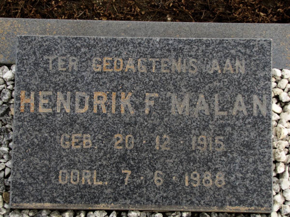 MALAN Hendrik F. 1915-1988