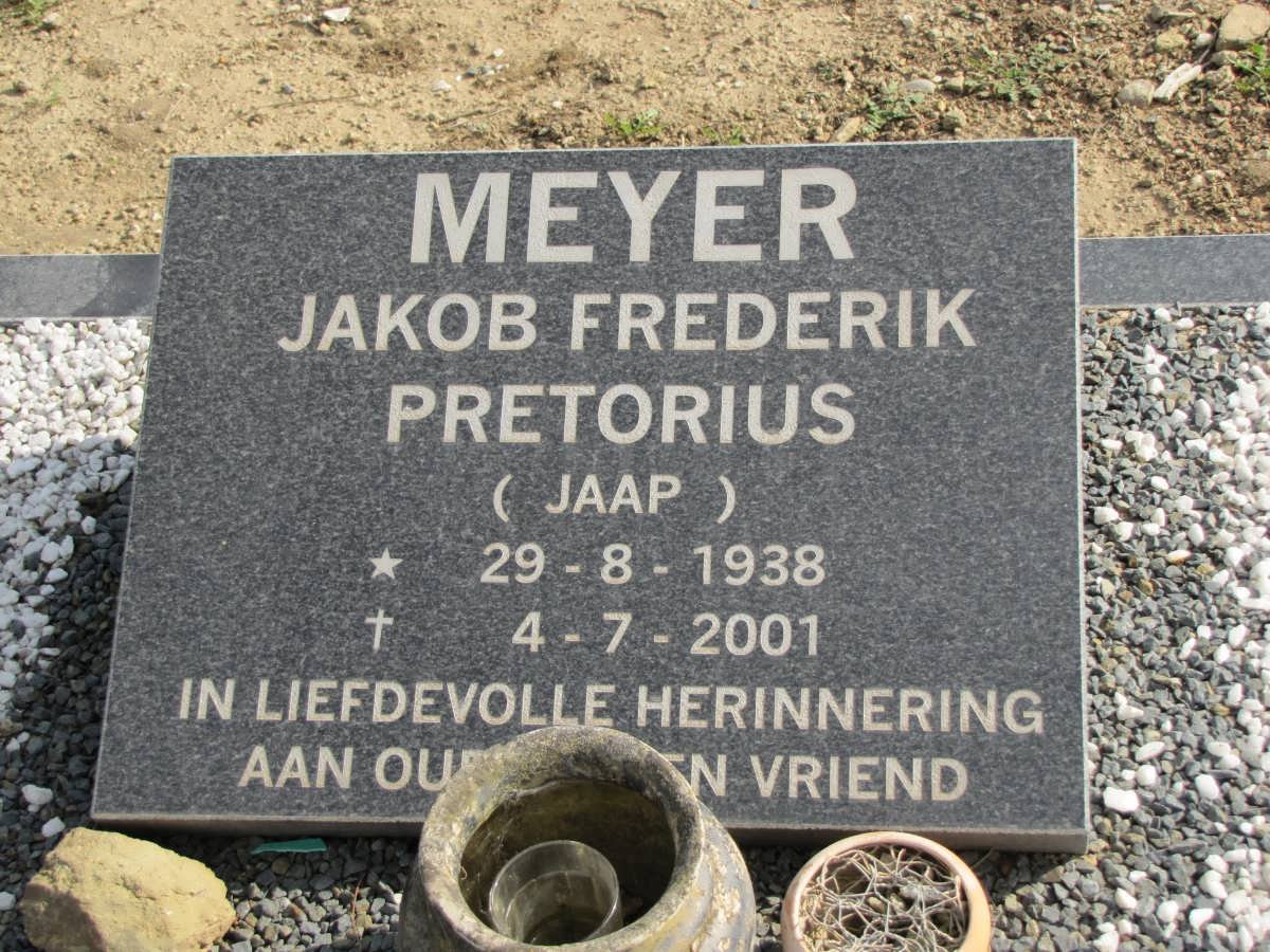 MEYER Jakob Frederik Pretorius 1938-2001