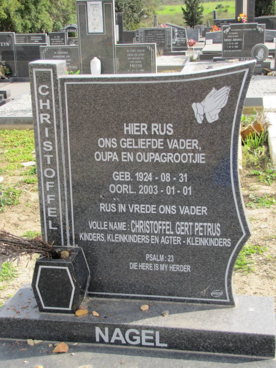 NAGEL Christoffel Gert Petrus 1924-2003