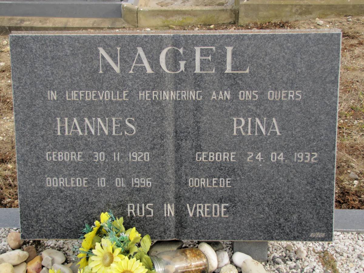 NAGEL Hannes 1920-1996 &amp; Rina 1932-