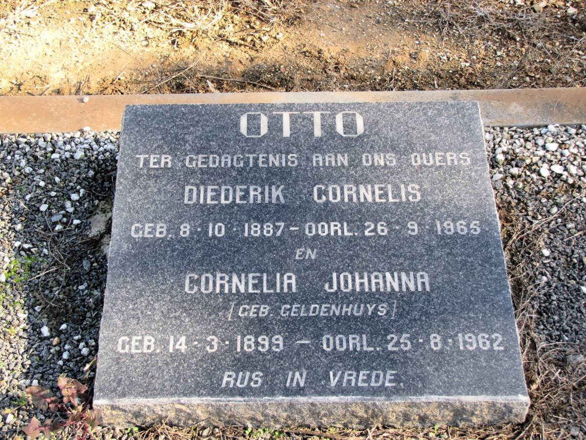 OTTO Diederik Cornelis 1887-1965 &amp; Cornelia Johanna GELDENHUYS 1899-1962