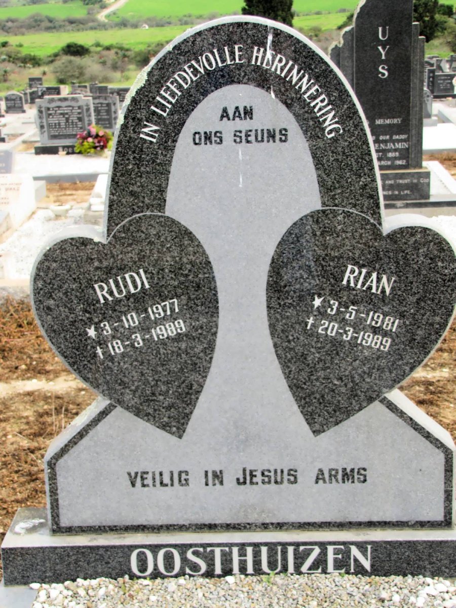 OOSTHUIZEN Rudi 1977-1989 :: OOSTHUIZEN Rian 1981-1989