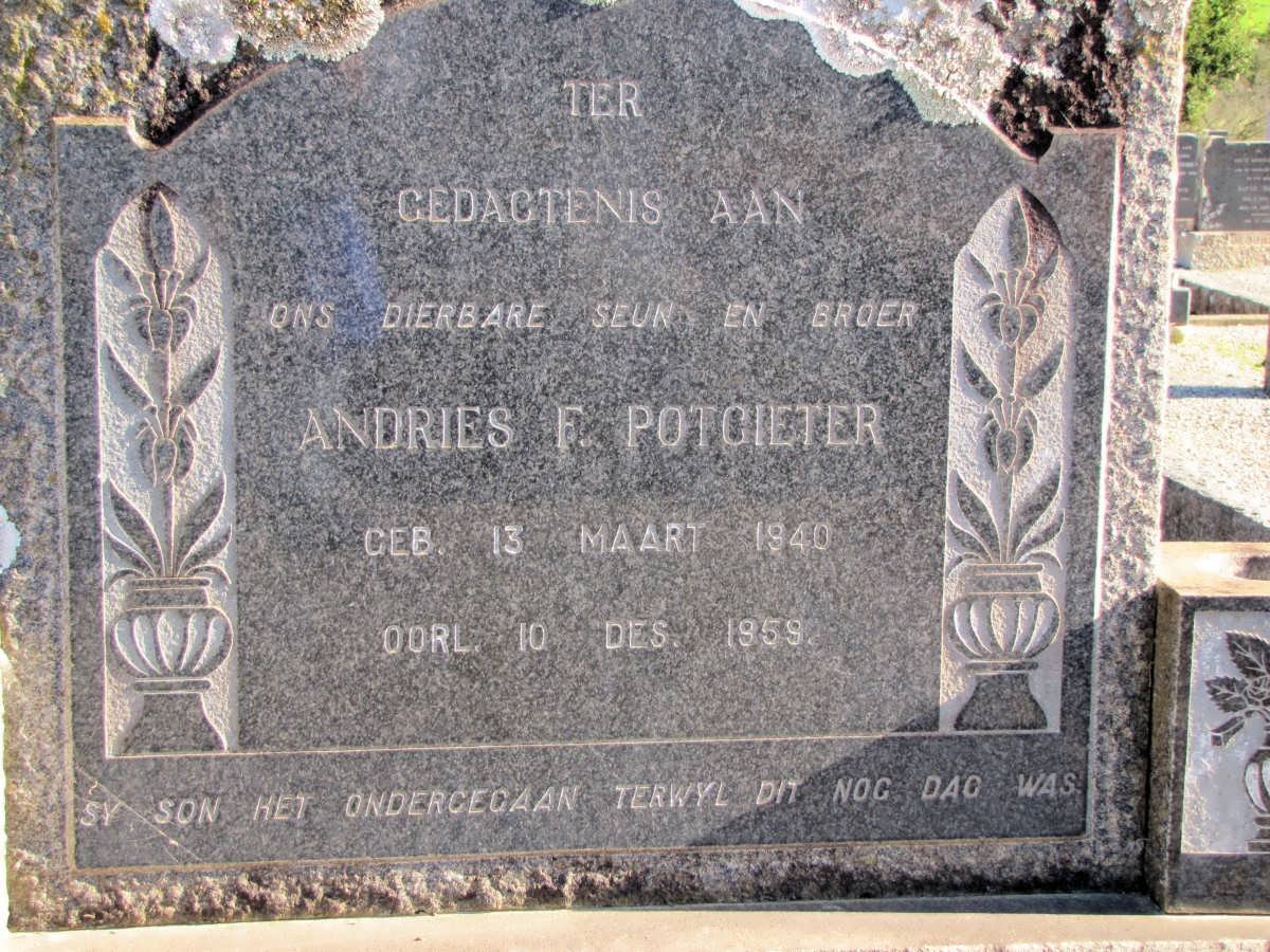POTGIETER Andries F 1940-1959