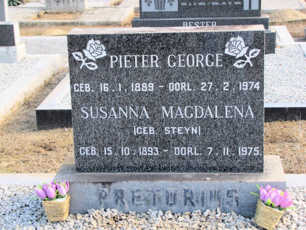 PRETORIUS Pieter George 1889-1974 &amp; Susanna Magdalena STEYN 1893-1975