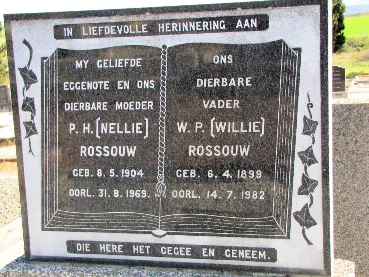 ROSSOUW W.P. 1899-1982 &amp; P.H. 1904-1969
