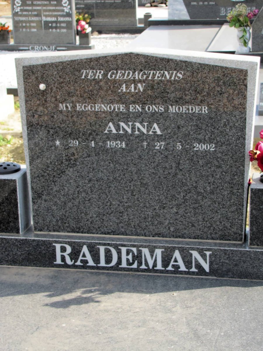RADEMAN Anna 1934-2002