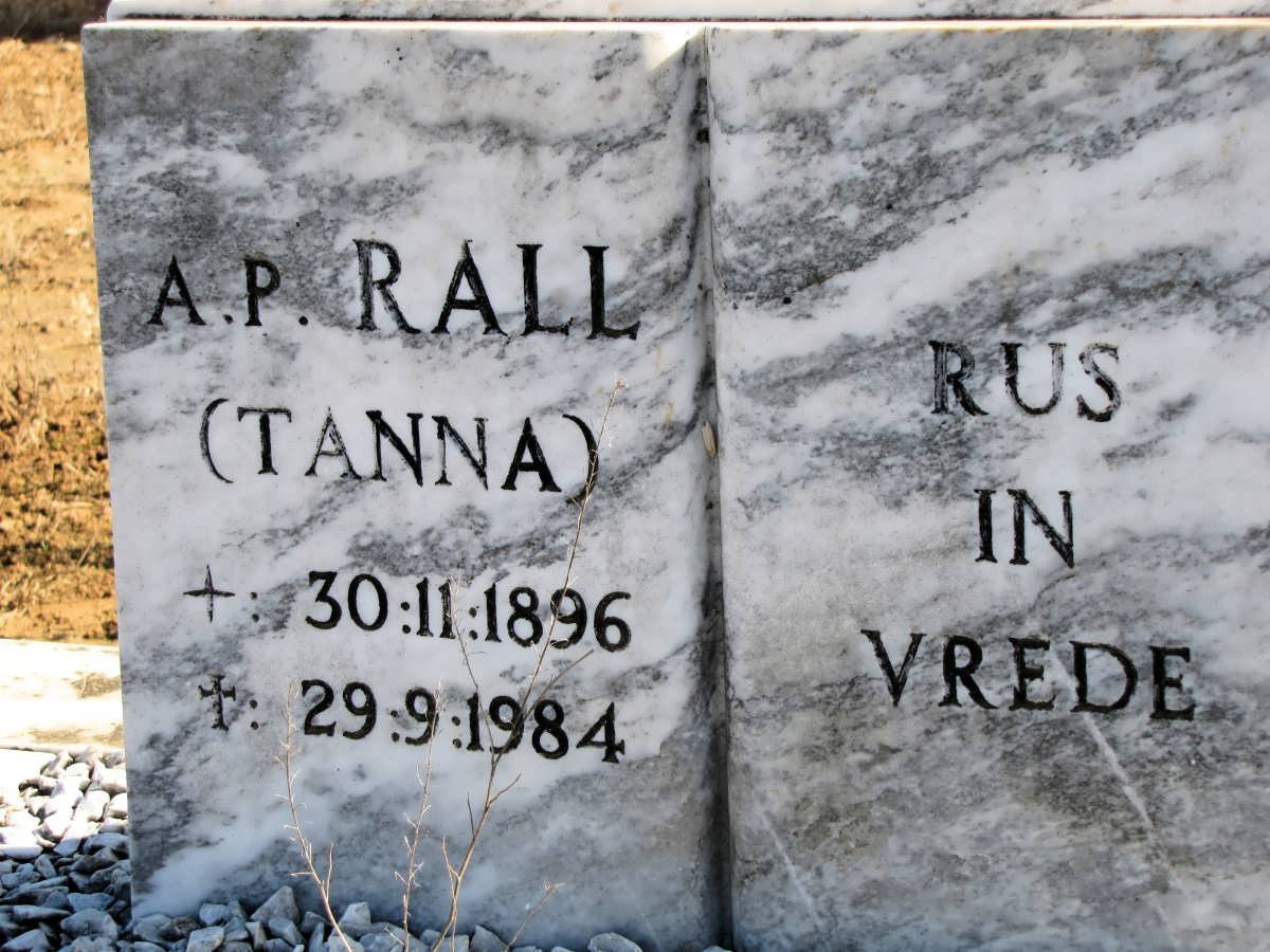 RALL A.P. 1896-1984