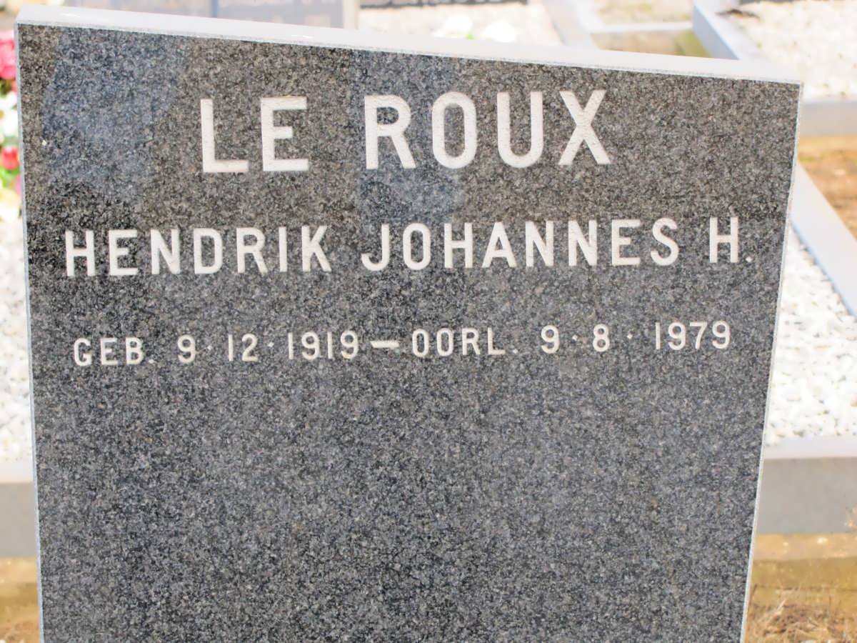 ROUX Hendrik Johannes H., le 1919-1979