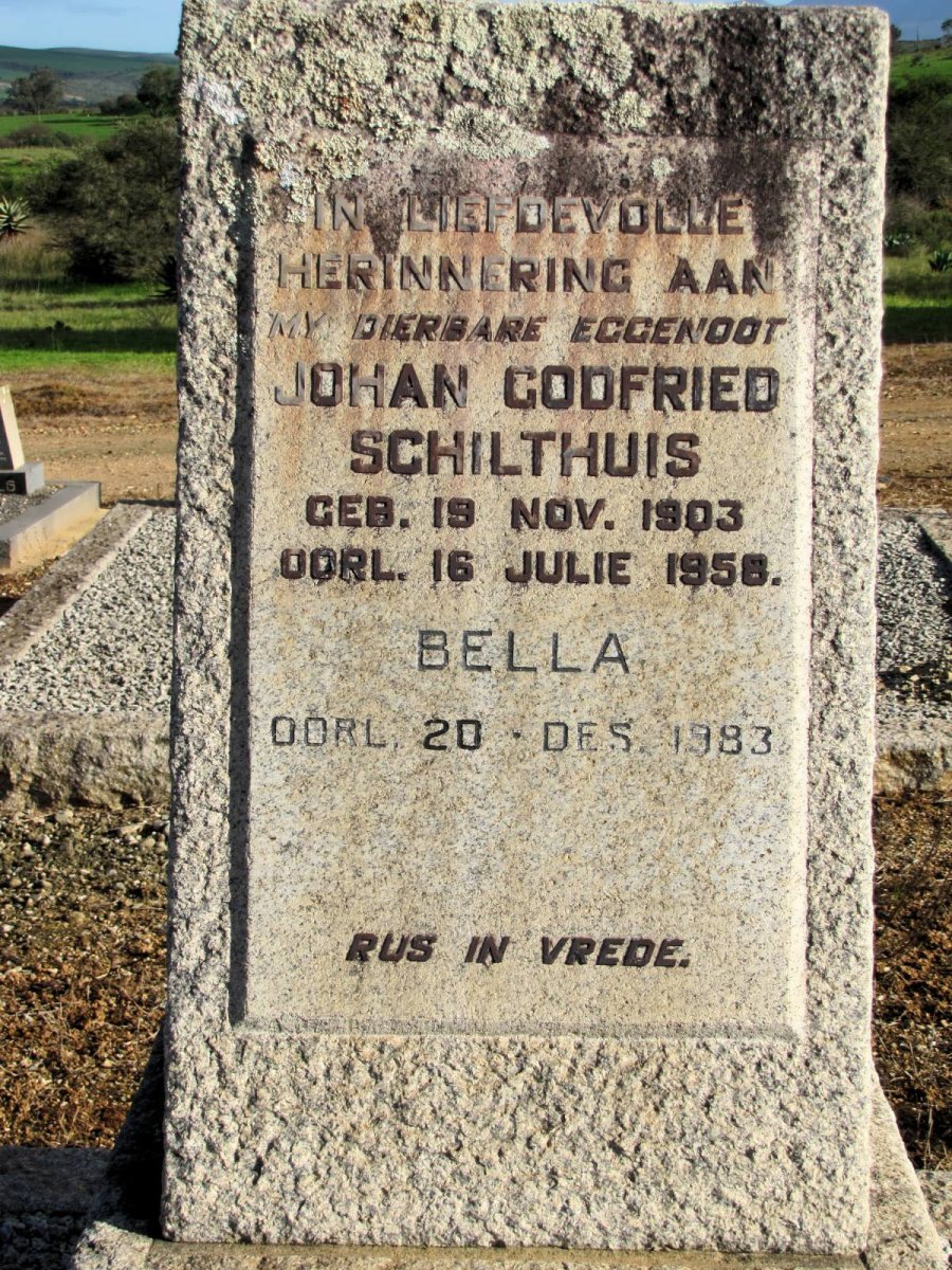 SCHILTHUIS Johan Godfried 1903-1958 &amp; Bella -1983