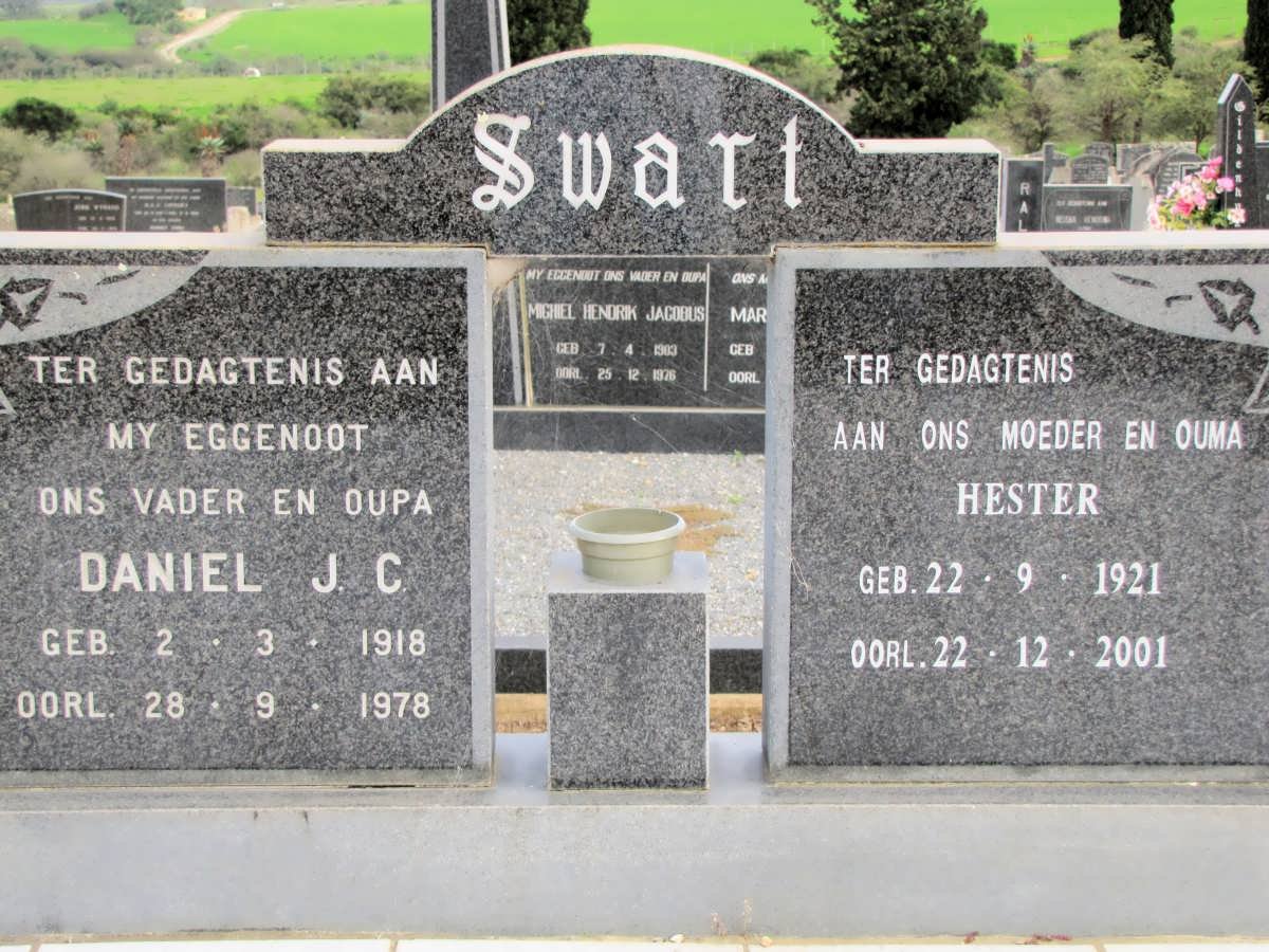 SWART Daniel J.C. 1918-1978 &amp; Hester 1921-2001
