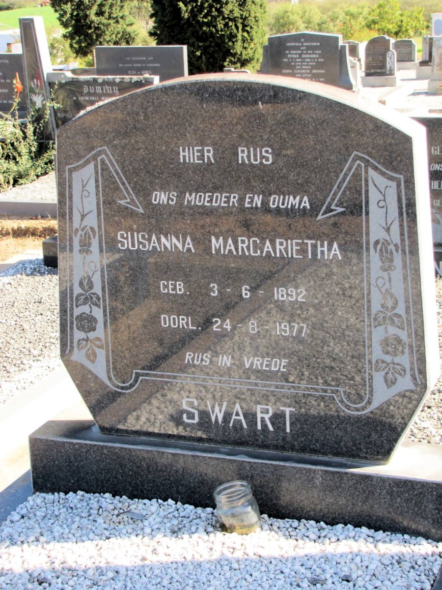 SWART Susanna Margarietha 1892-1977