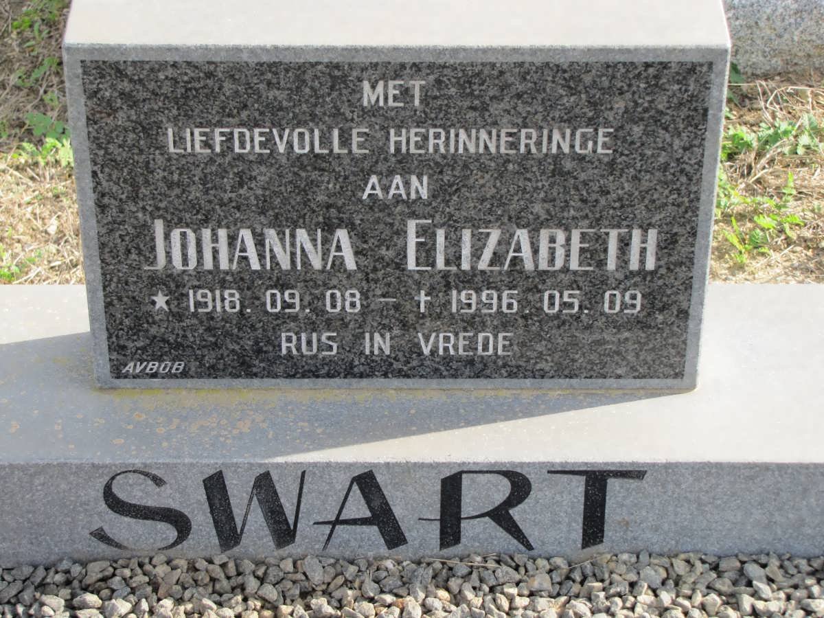 SWART Johanna Elizabeth 1918-1996