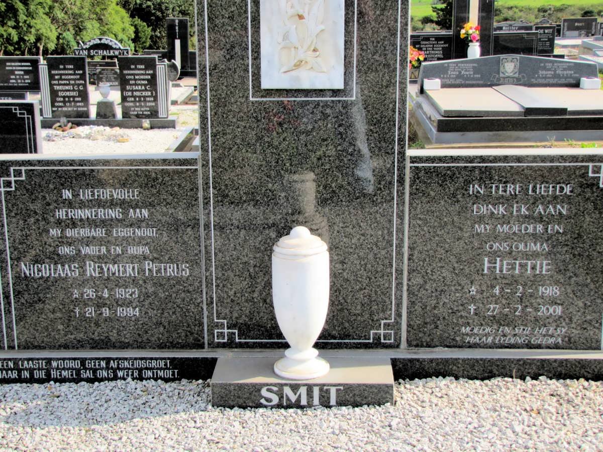 SMIT Nicolaas Reymert Petrus 1923-1984 &amp; Hettie 1918-2001