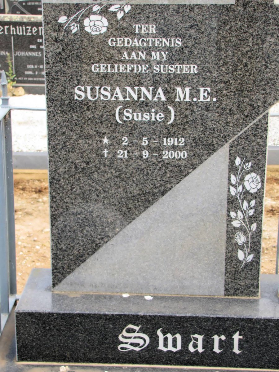 SWART Susanna M.E. 1912-2000