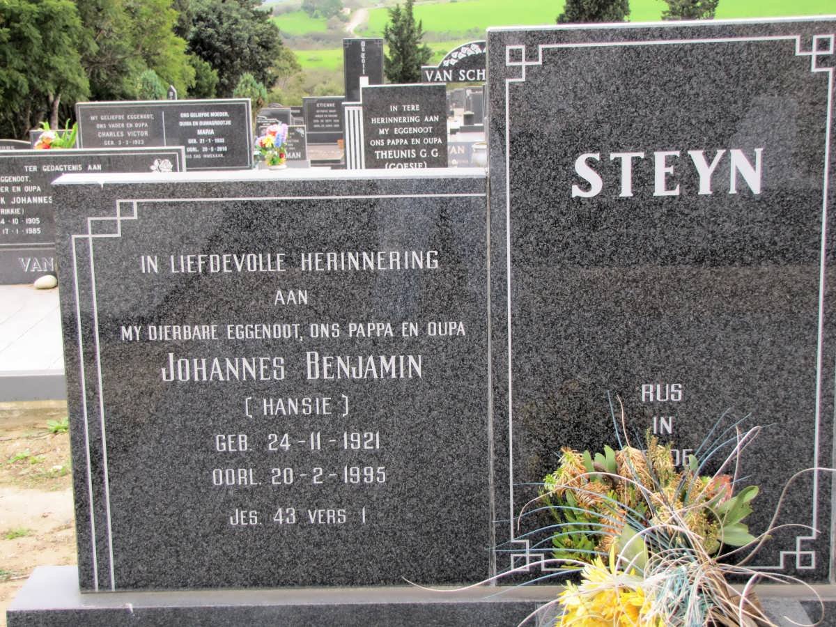 STEYN Johannes Benjamin 1921-1995