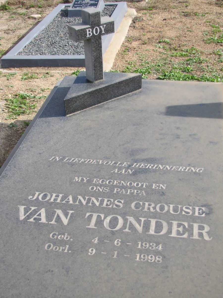 TONDER Johannes Crouse, van 1934-1998