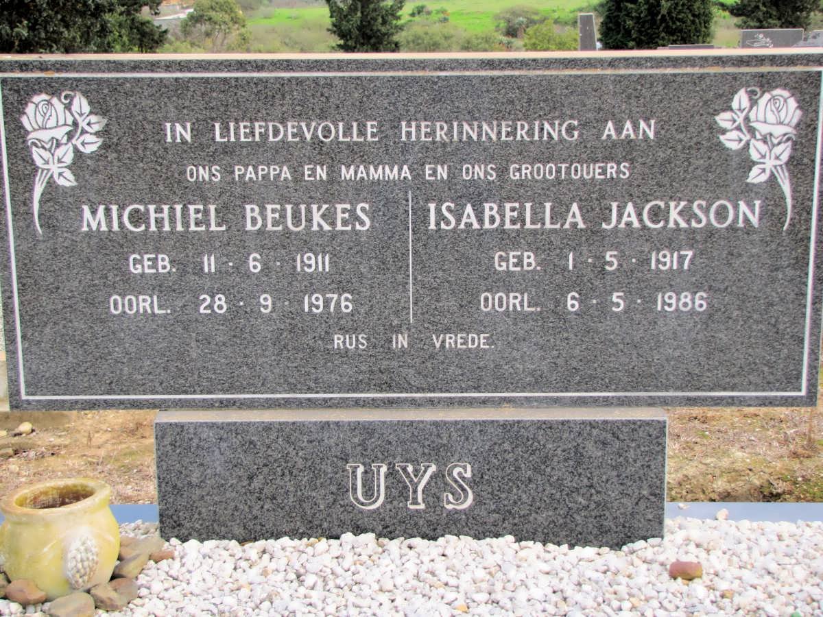 UYS Michaiel Beukes 1911-1976 &amp; Isabella Jackson 1917-1986