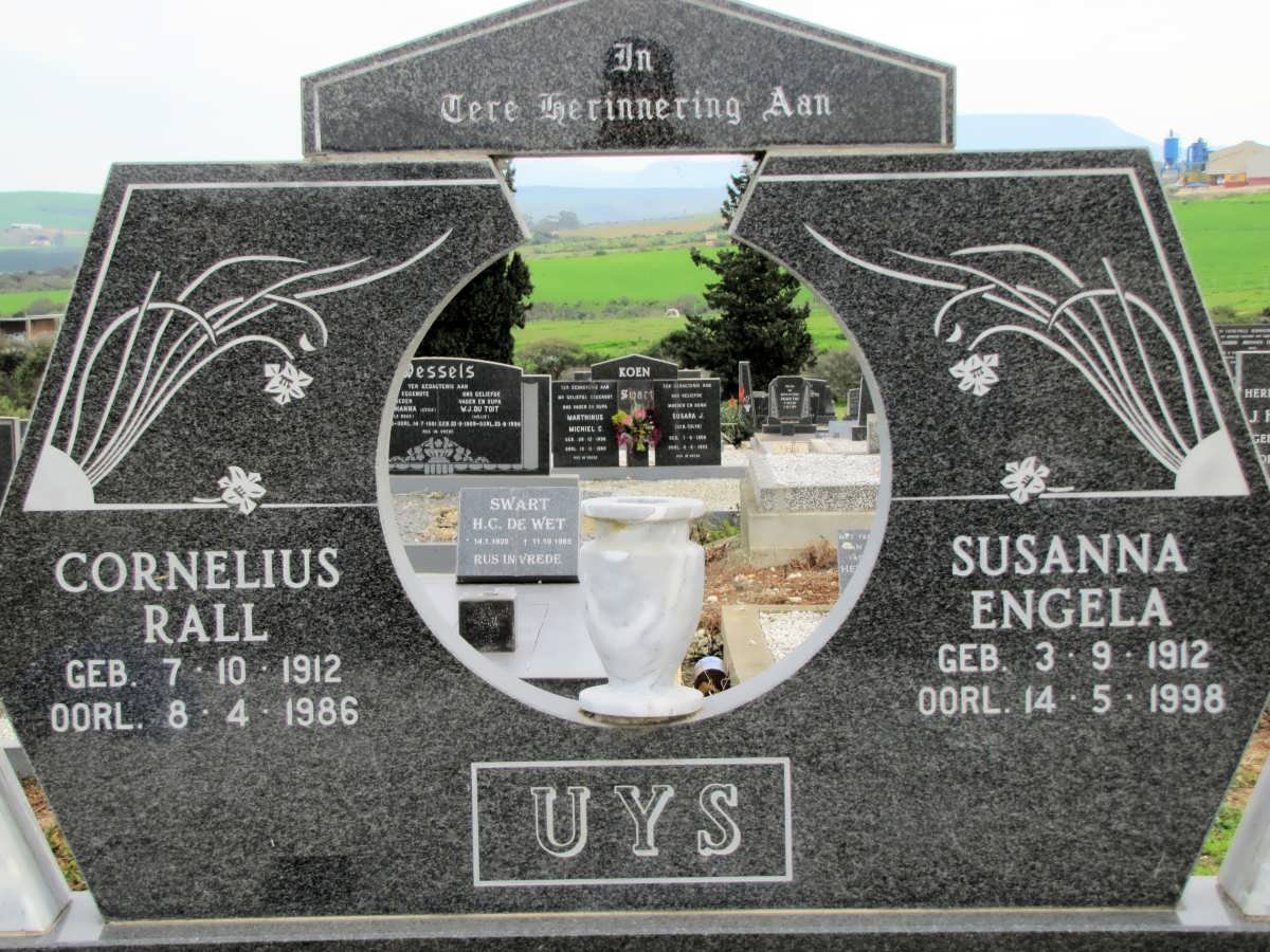 UYS Cornelius Rall 1912-1986 &amp; Susanna Engela 1912-1998