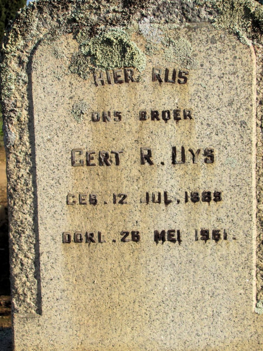 UYS Gert R. 1889-1961