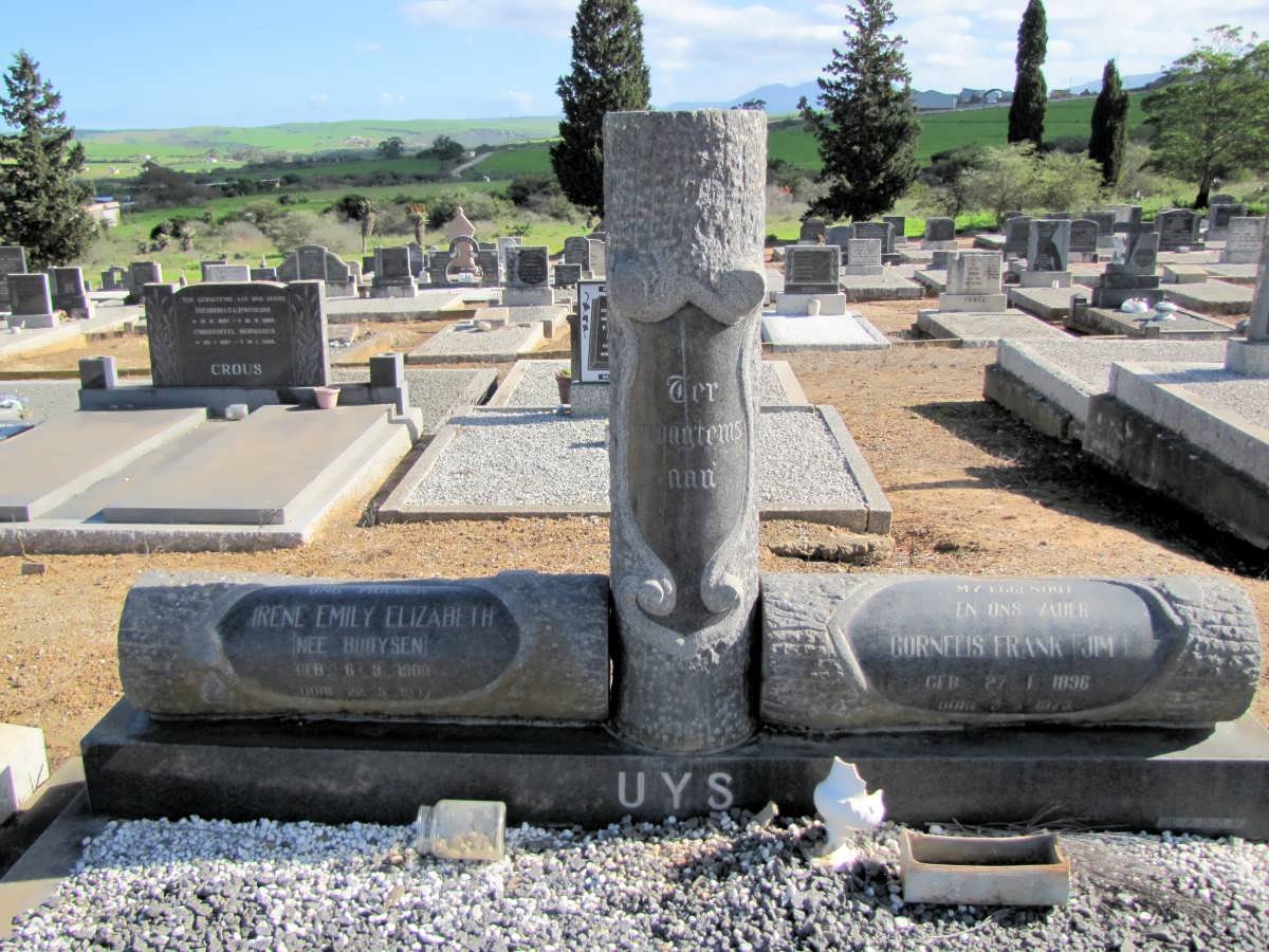 UYS Cornelis Frank 1896-1973 &amp; Irene Emily Elizabeth BOOYSEN 1900-1977