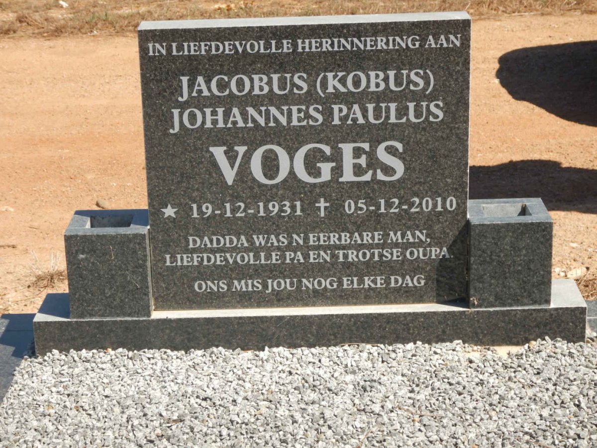 VOGES Jacobus Johannes Paulus 1931-2010