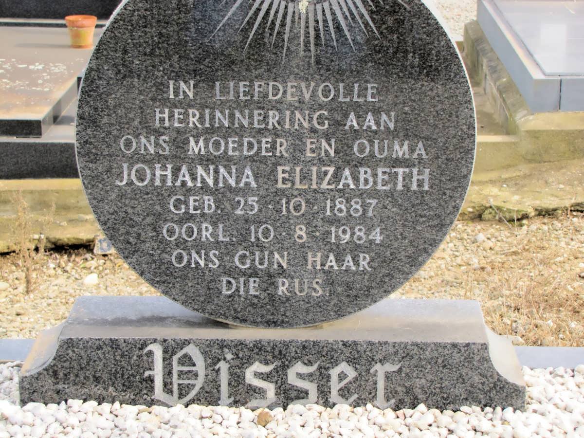 VISSER Johanna Elizabeth 1887-1984