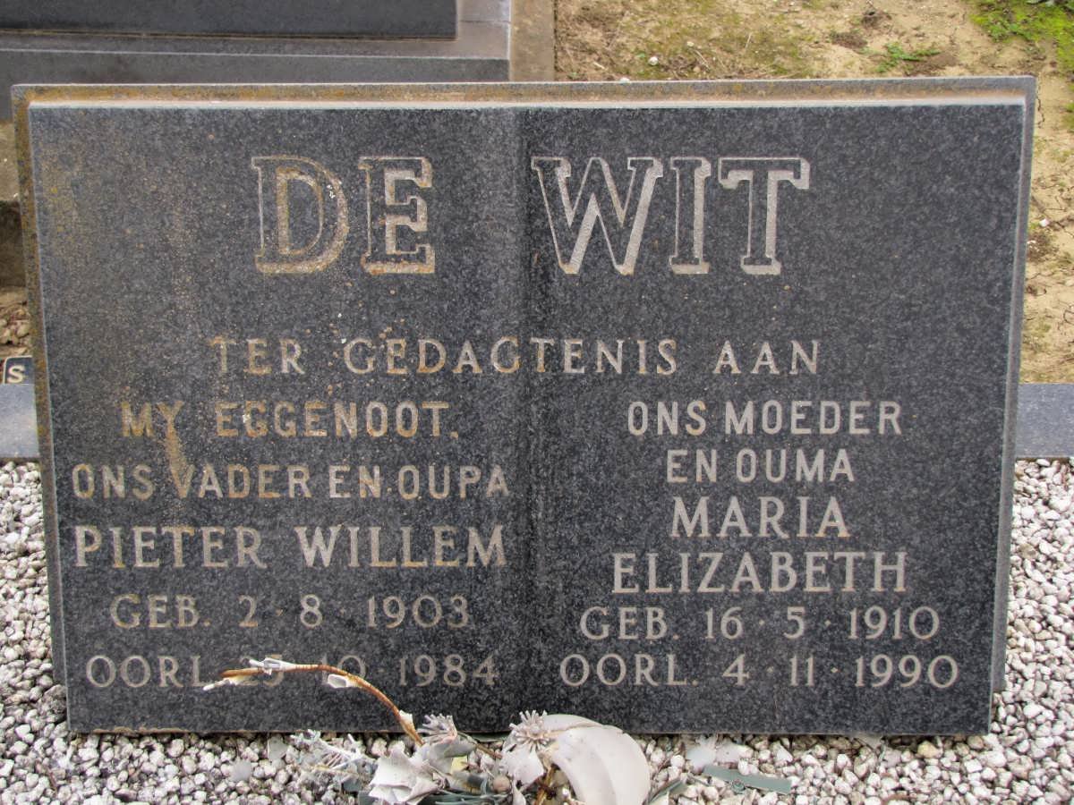 WIT Pieter Willem, de 1903-1984 &amp; Maria Elizabeth 1910-1990