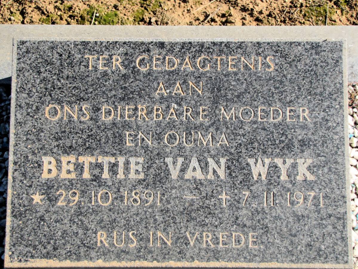 WYK Bettie, van 1891-1971