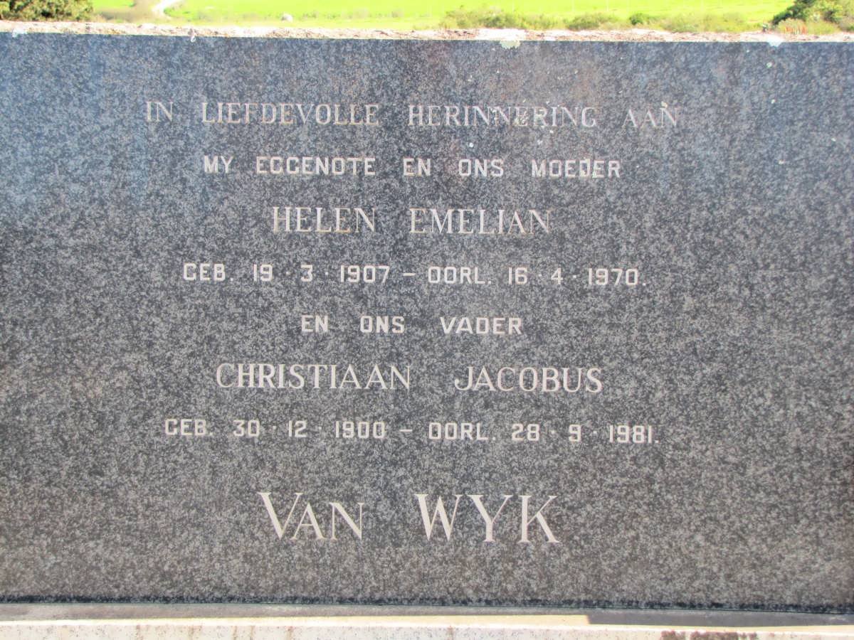 WYK Christiaan Jacobus, van 1900-1981 &amp; Helen Emelian 1907-1970