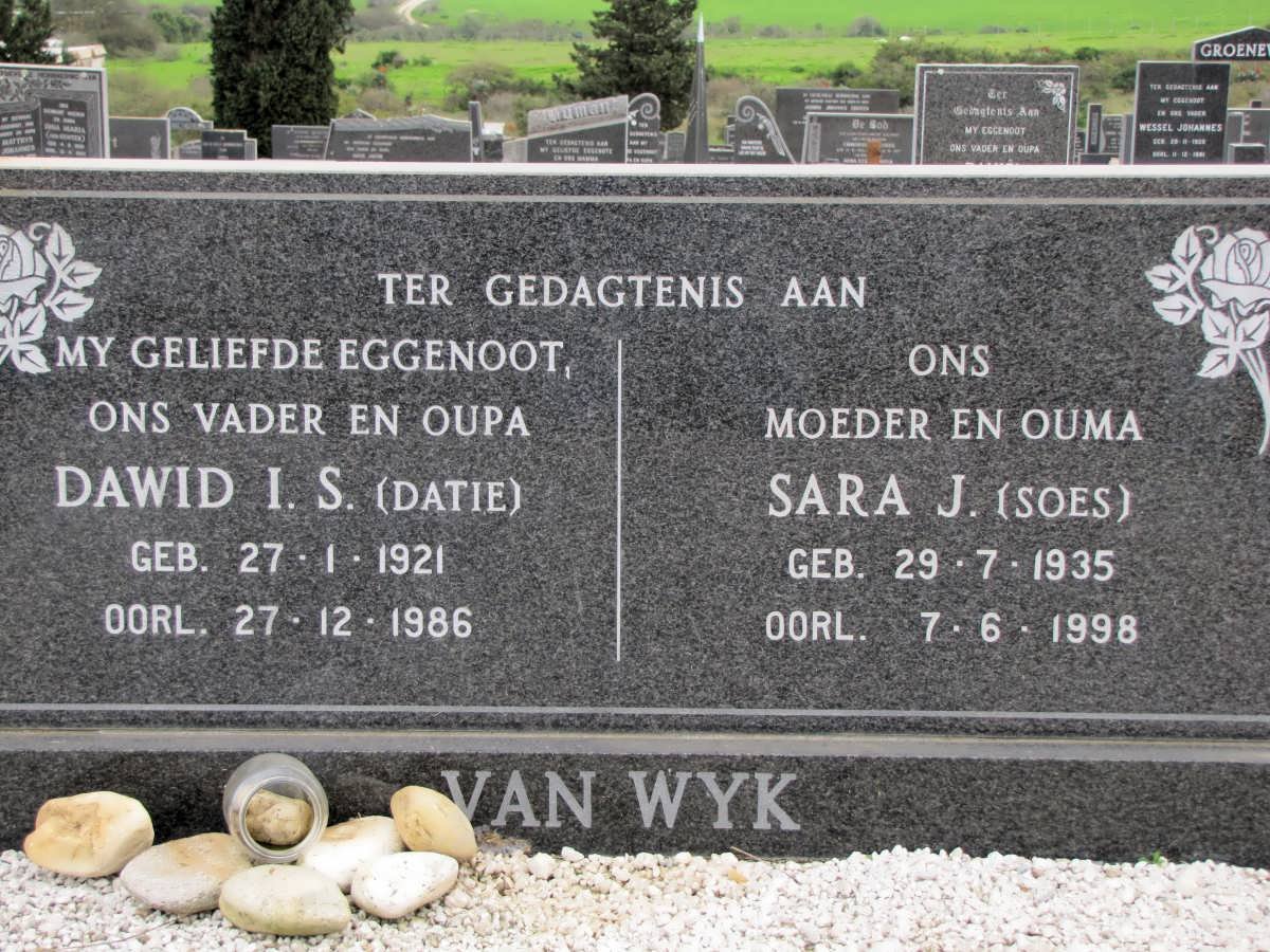 WYK Dawid I.S., van 1921-1986 &amp; Sara J. 1935-1998