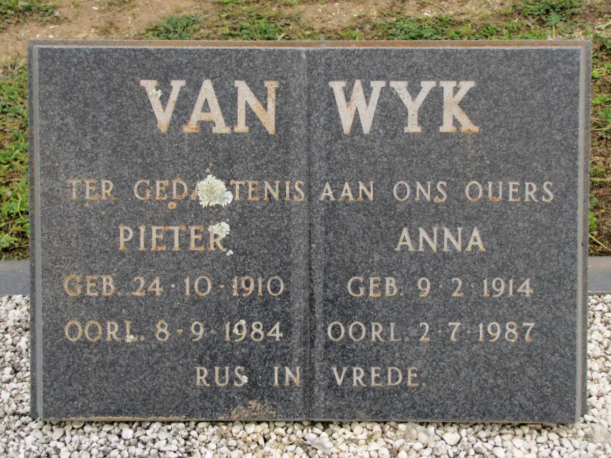 WYK Pieter, van 1910-1984 &amp; Anna 1914-1987