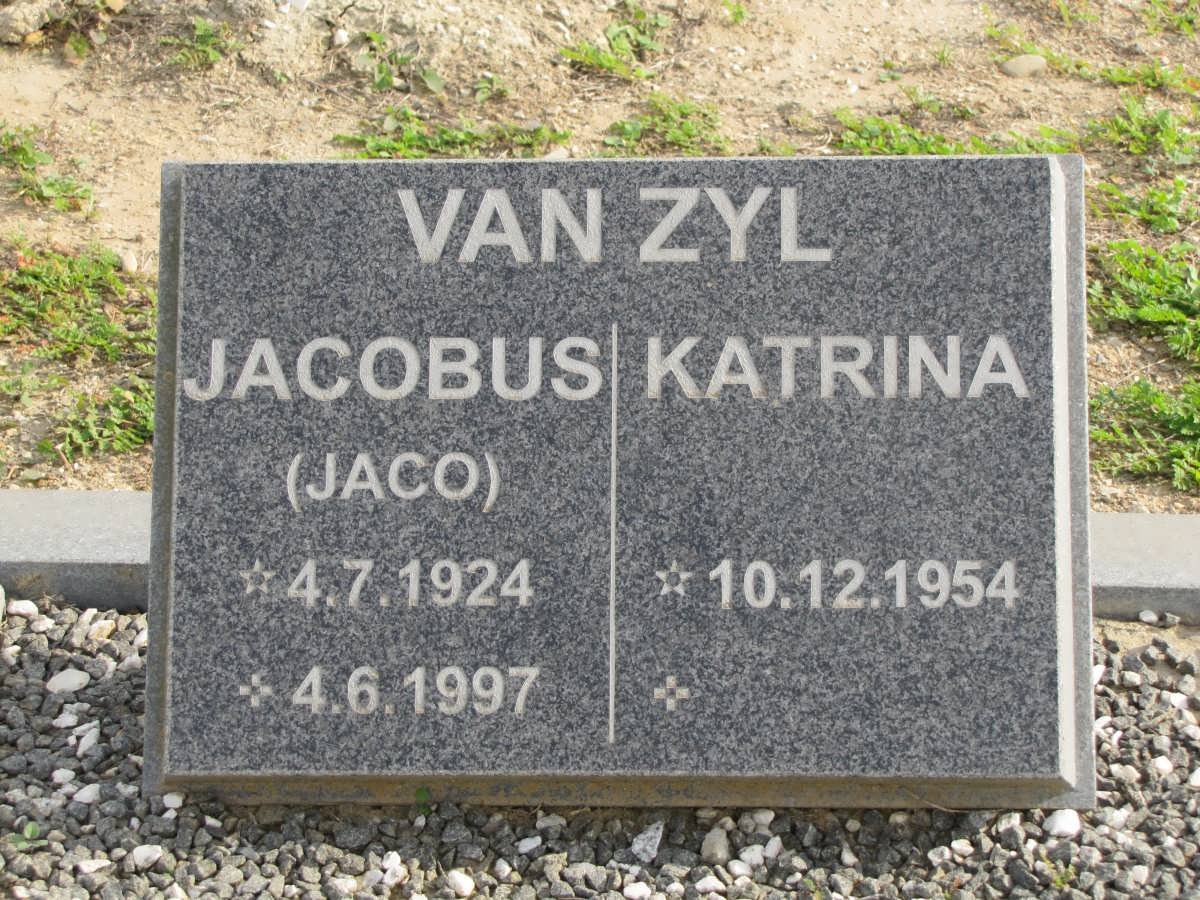 ZYL Jacobus, van 1924-1997 &amp; Katrina 1954- 