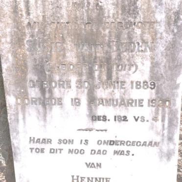 EEDEN Susie, van nee DU TOIT 1889-1920