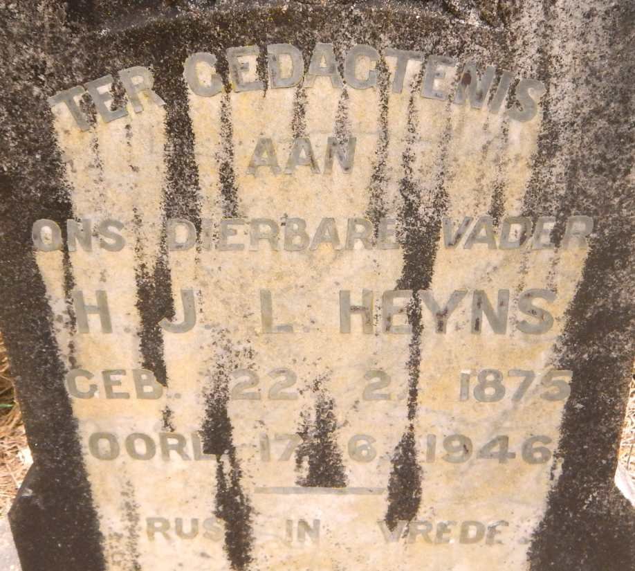 HEYNS H.J.L. 1875-1946