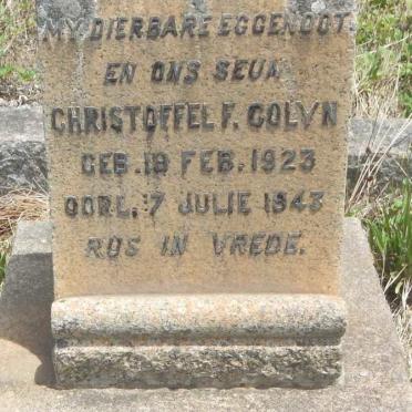 COLYN Christoffel F. 1923-1943
