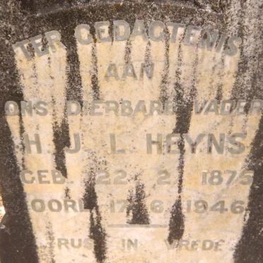 HEYNS H.J.L. 1875-1946