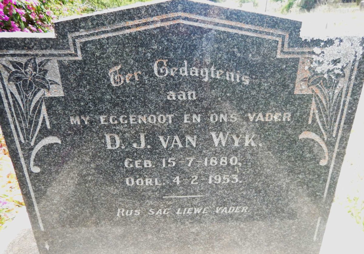 WYK D.J., van 1880-1953