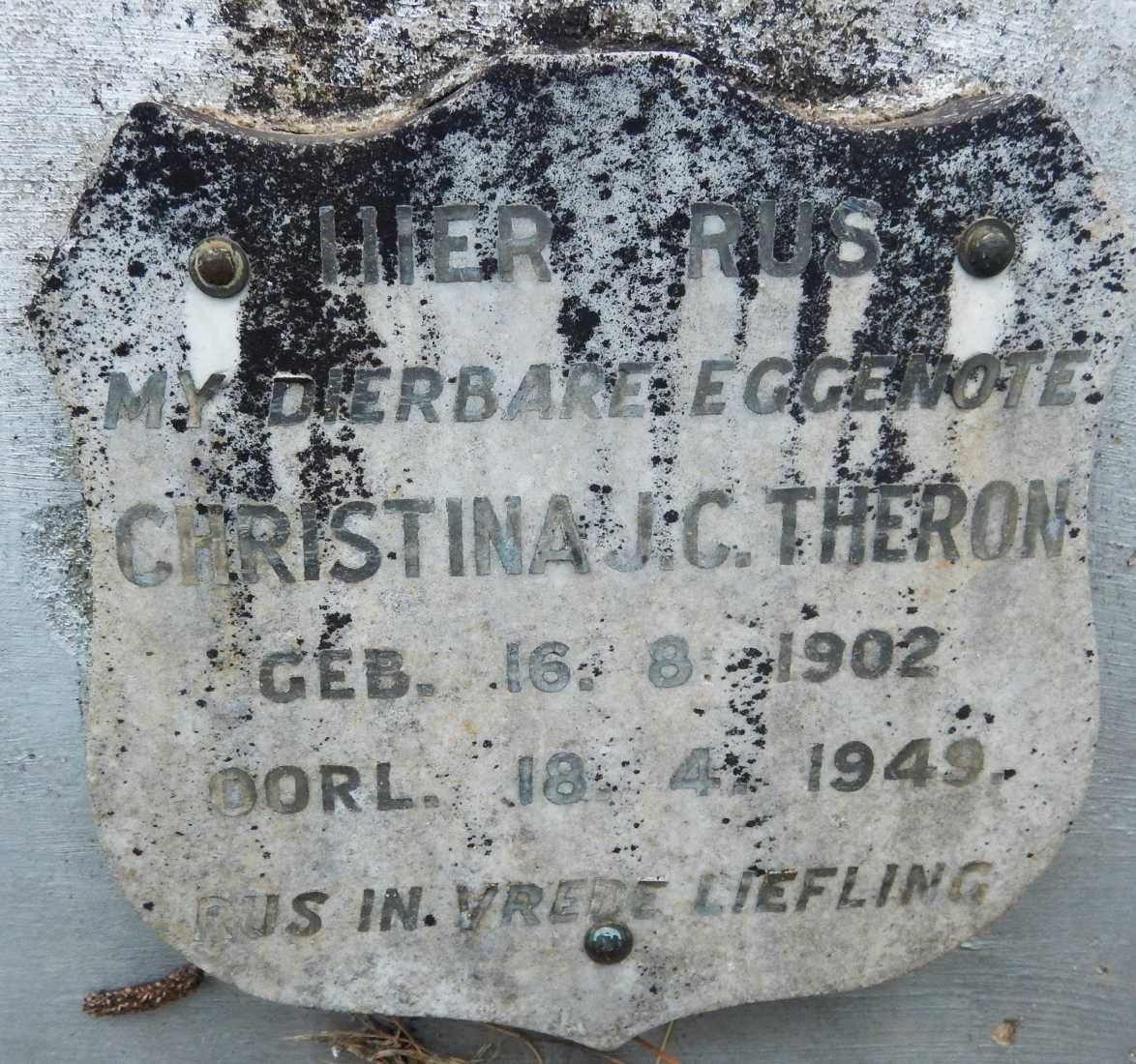 THERON Christina J.C. 1902-1949