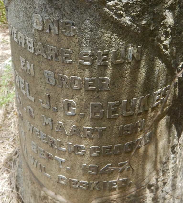 BEUKES Wessel J.G. 1911-1947