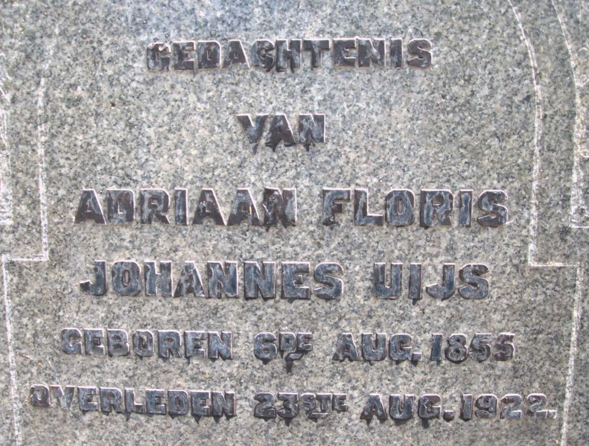UIJS Adriaan Floris Johannes 1855-1922