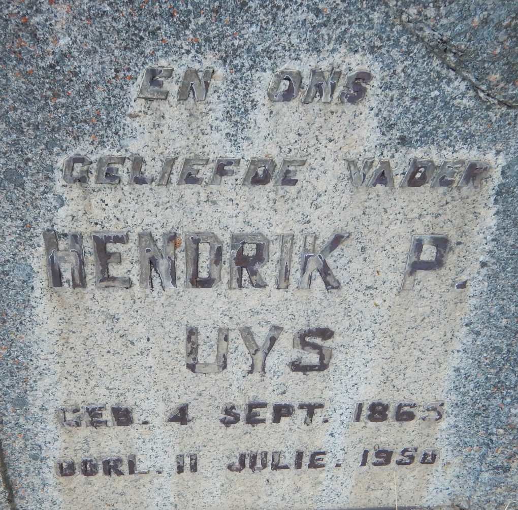 UYS Hendrik P. 186?-1950