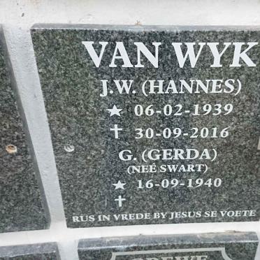 WYK J.W., van 1939-2016 &amp; G. SWART 1940-