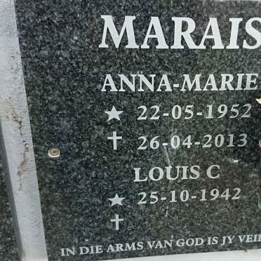 MARAIS Louis C. 1942- &amp; Anna-Marie 1952-2013
