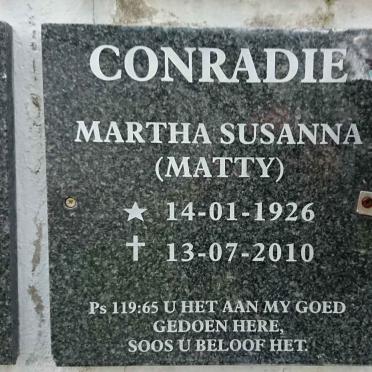 CONRADIE Martha Susanna 1926-2010