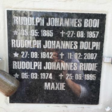 RUDOLPH Johannes Booi 1865-1957 :: RUDOLPH Johannes Dolph 1942-2007