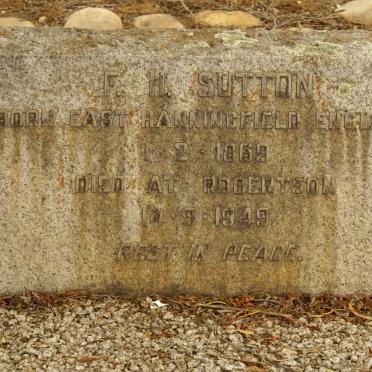 SUTTON F.H. 1869-1949