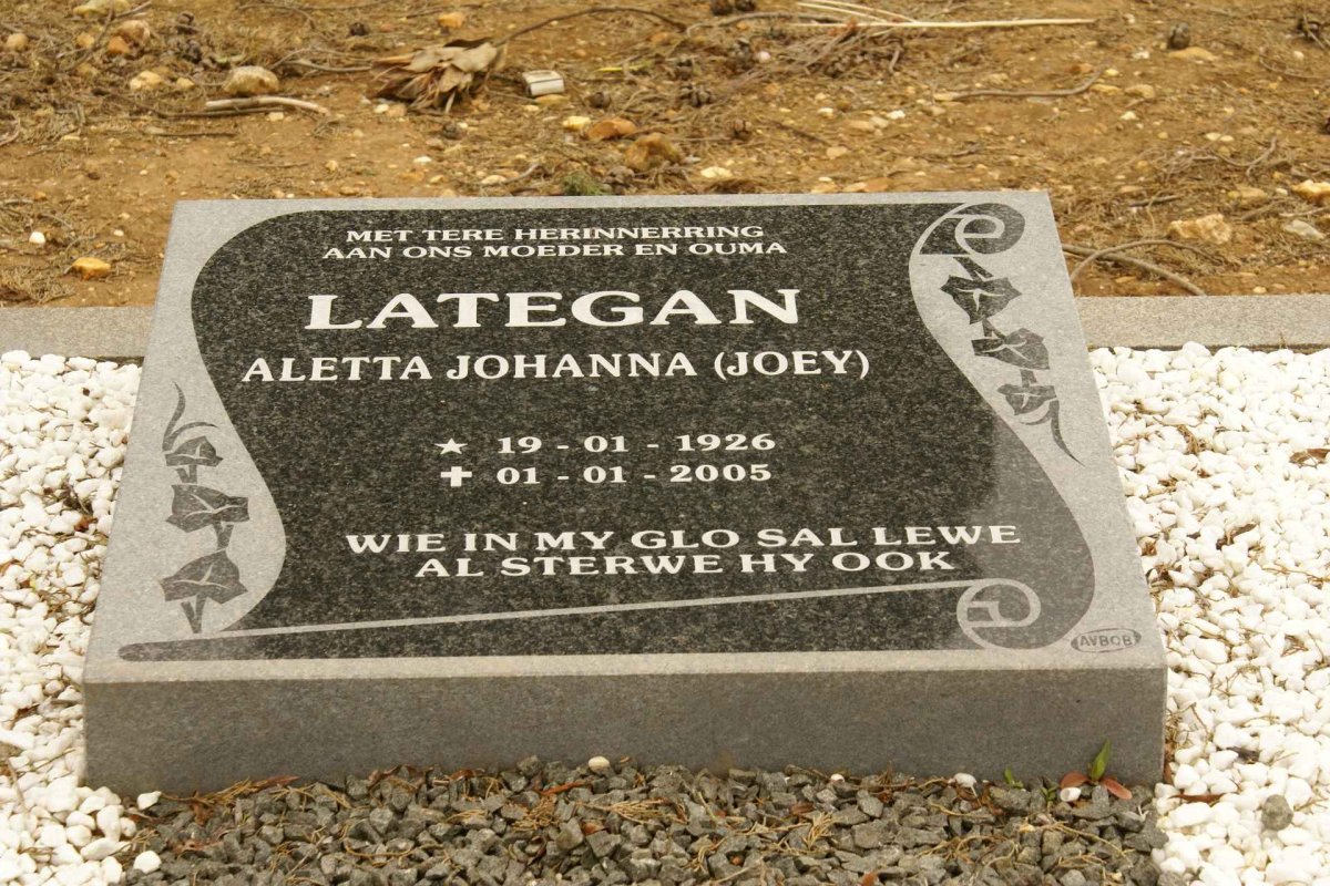 LATEGAN Aletta Johanna 1926-2005