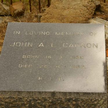 CAPRON John A.L. 1896-1966