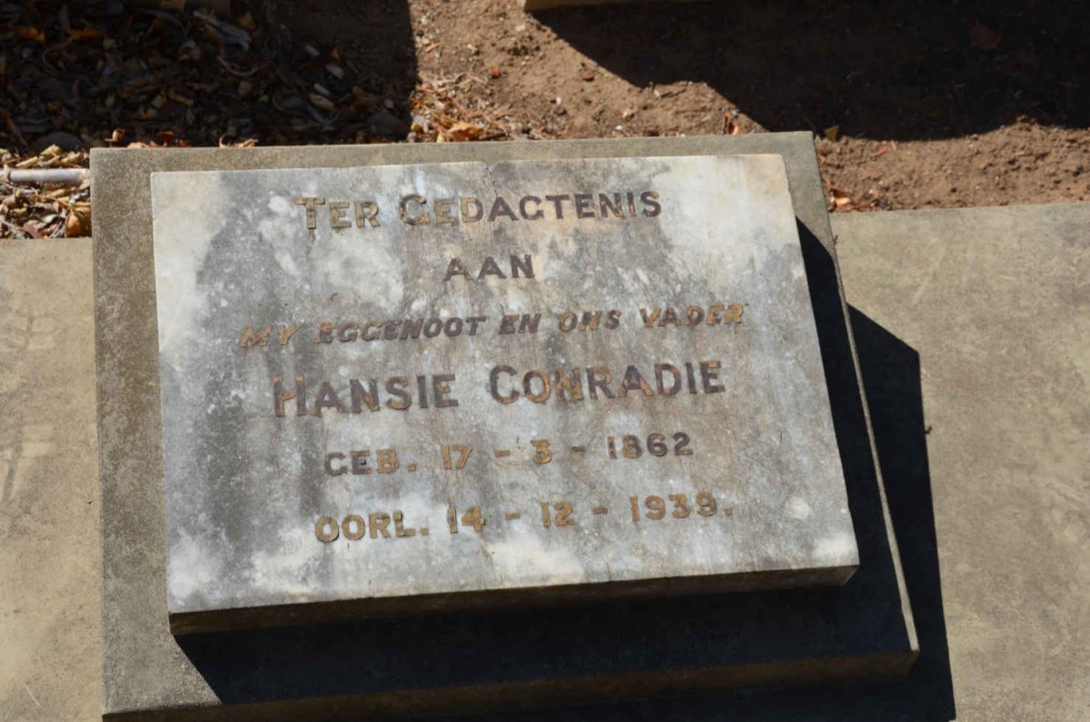 CONRADIE Hansie 1862-1939