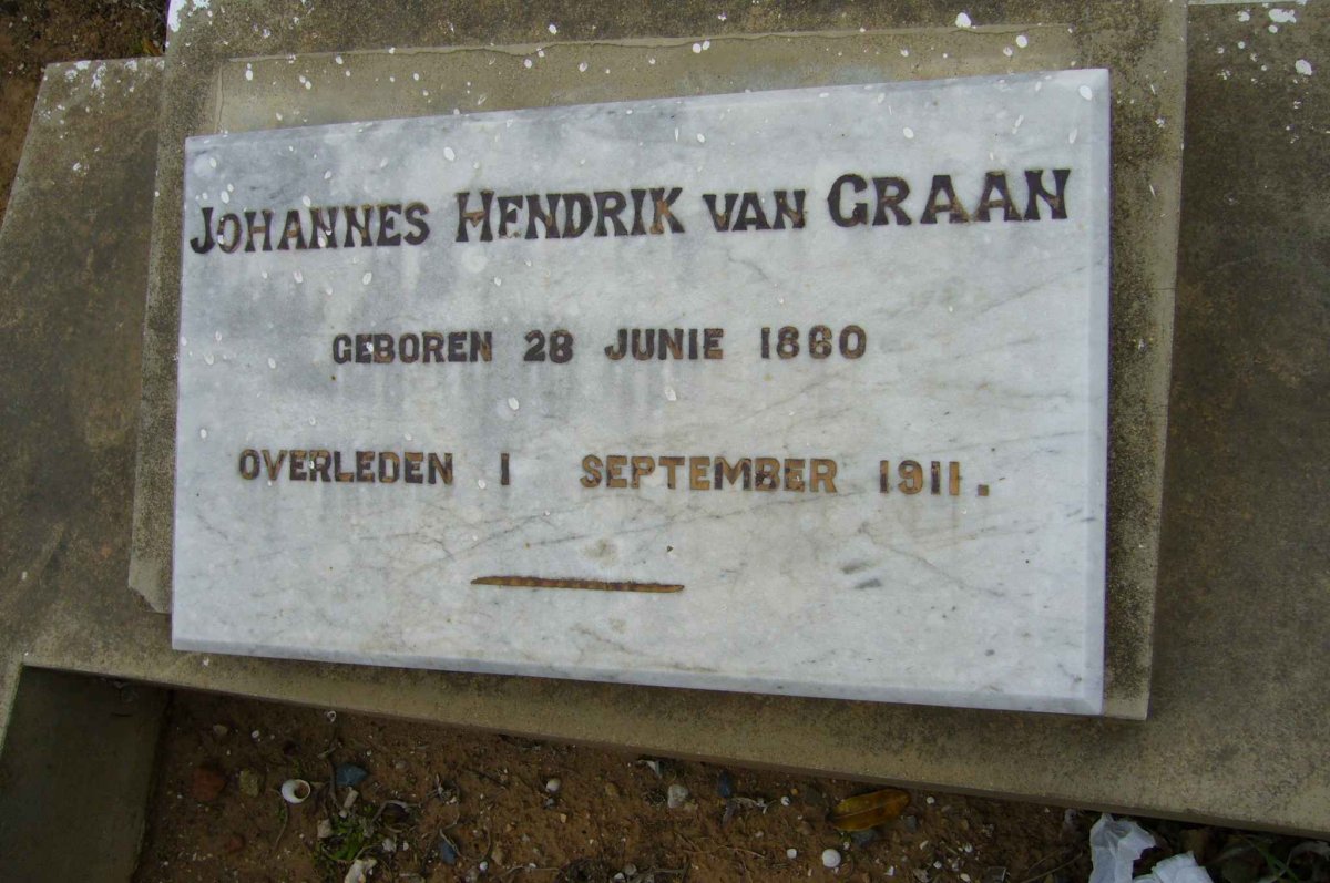GRAAN Johannes Hendrik, van 1860-1911